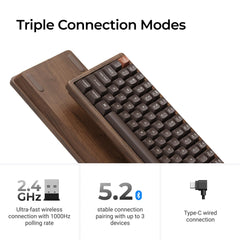 Keychron K2 HE Wireless Magnetic Switch Custom Keyboard - All-Wood Special Edition