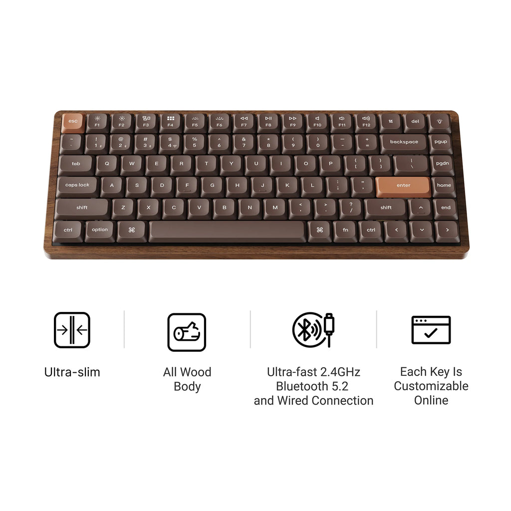 Keychron K3 Max QMK Wireless Custom Mechanical Keyboard - All-Wood
